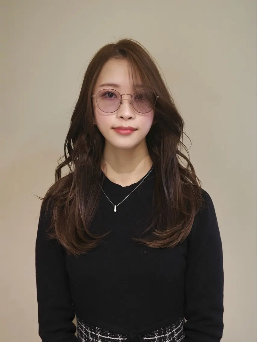 ロング カラー アディクシーカラー バレイヤージュ ブリーチ デザインカラー ダブルカラー カット ヘアカラー トリートメント opus 店長大和 レイヤー/赤み消しのヘアスタイル