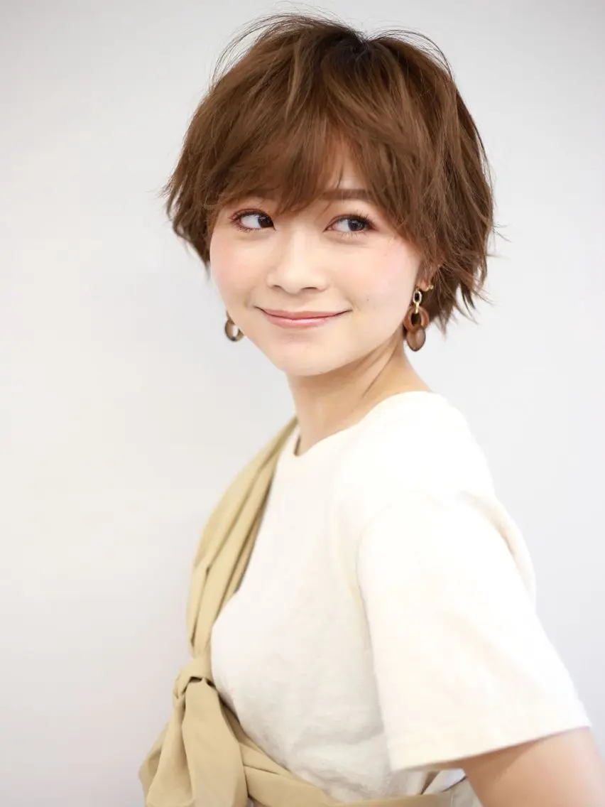 ショート カラー カット ヘアカラー EARTH天満橋店 橋本瞬/ヘアカラーのヘアスタイル