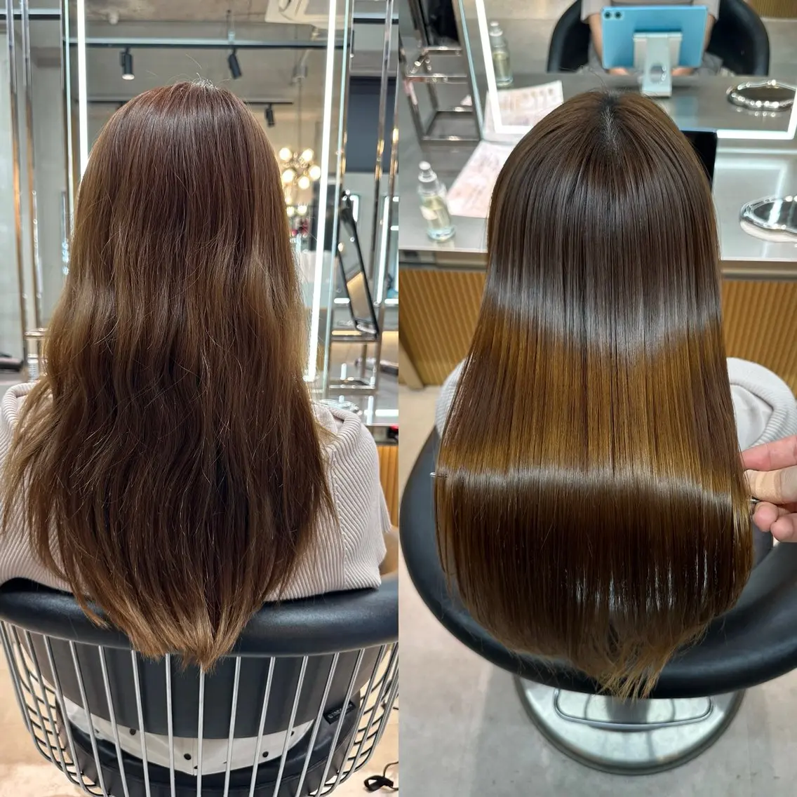 ロング 縮毛矯正 トリートメント ✨髪質改善特化✨副 店長椎葉信乃介のヘアスタイル