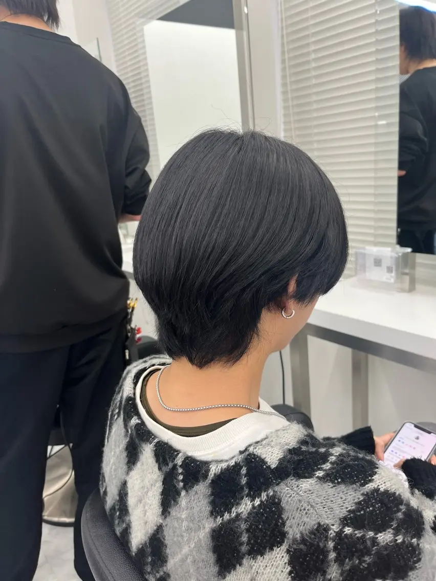 ショート カラー メンズ 黒髪 ナチュラルブラック 💖トレンド春夏 カラー💖FUTAのヘアスタイル