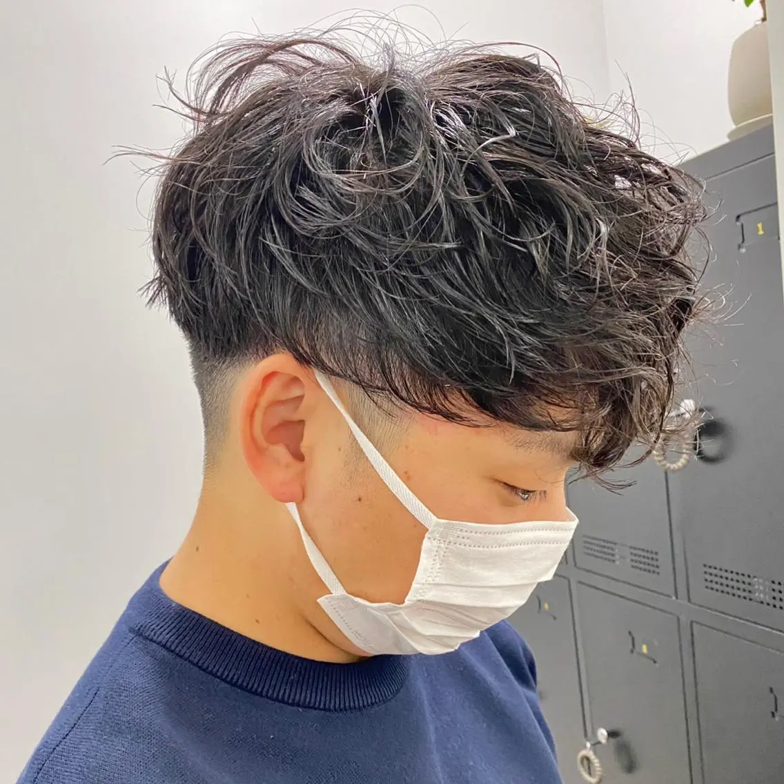 メンズ センターパート フェードカット マッシュ メンズパーマ メンズツイストパーマ 🔥メンズ専門美容師 🔥YOSHIのヘアスタイル