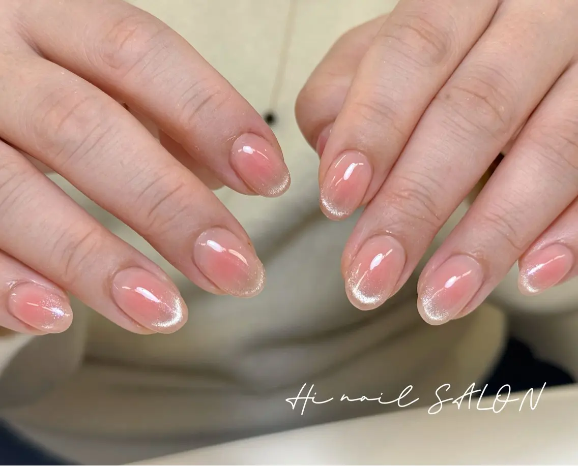 ネイル チークネイル フレンチネイル 韓国ネイル マグネットネイル 持ち込み LINEA.nail STUDIOのネイルデザイン