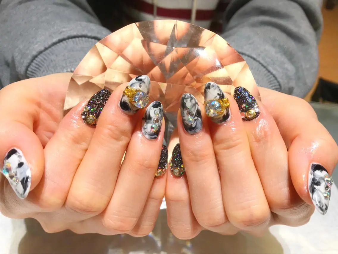 ネイル アートネイル ジェルネイル 大理石ネイル(マーブル) ストーンネイル YUN 💅のネイルデザイン