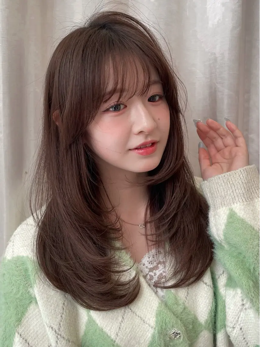 🌸朝5分で決まる🌸✨韓国風レイヤーカット+透明感カラー🫧の写真