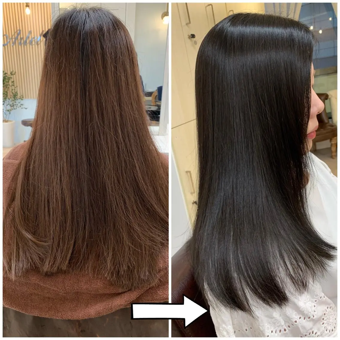 ロング アッシュ カット ヘアカラー トリートメント アーレル 池袋のヘアスタイル