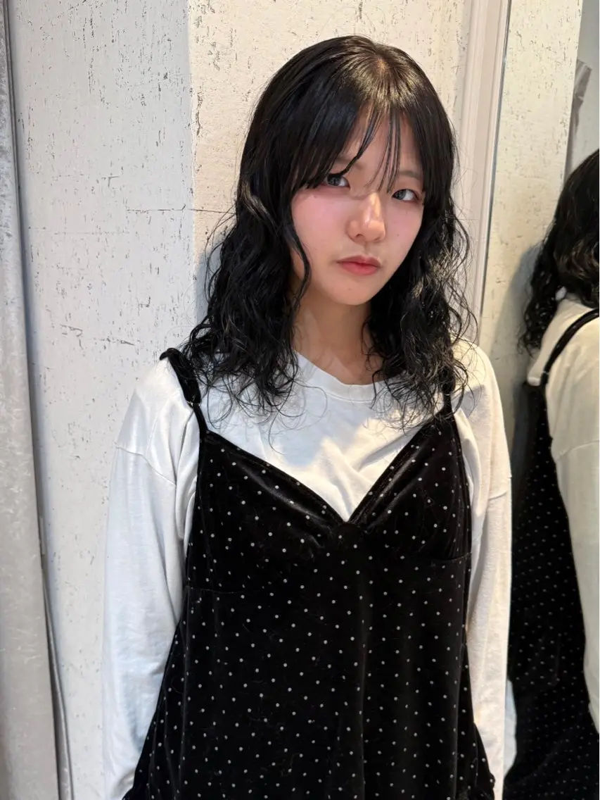 ミディアム カラー パーマ 似合わせカット カット ヘアカラー パーマ トリートメント mai / linoah˚✧のヘアスタイル