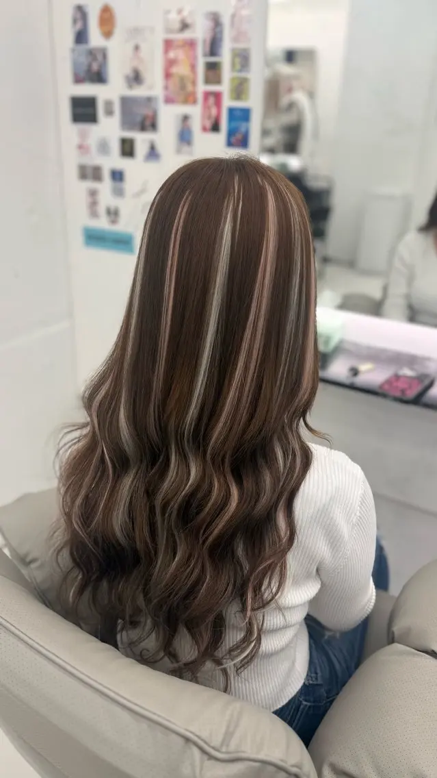 ロング ハイライト エクステ 大古 楓のヘアスタイル