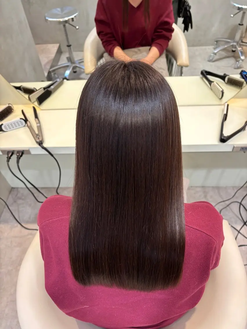 セミロング カラー ヘアアレンジ カット ヘアカラー 縮毛矯正 トリートメント 艶髪特化/矯正/ 髪質改善/吉田光佑のヘアスタイル
