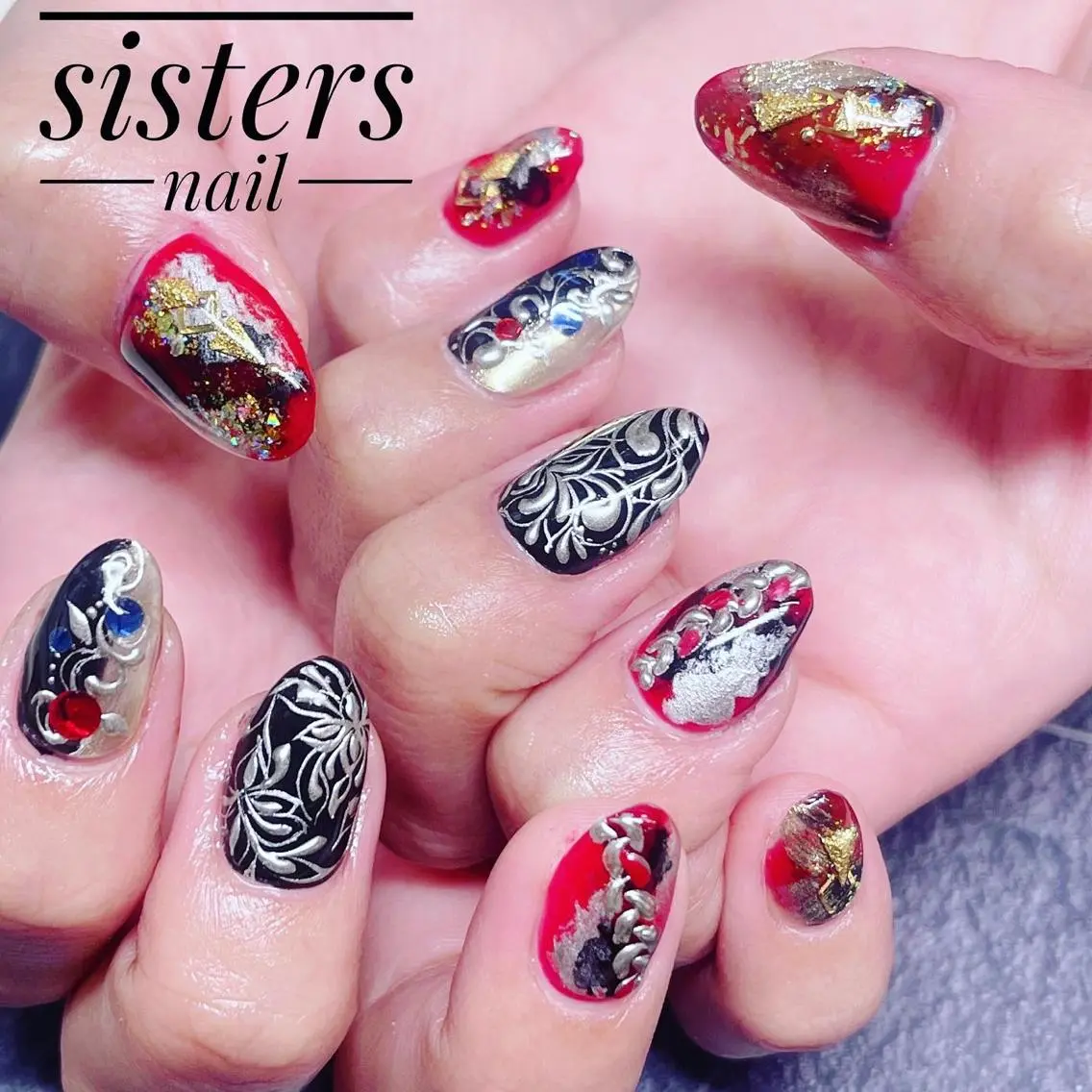 ネイル アートネイル 夏ネイル sisters nail.fのネイルデザイン