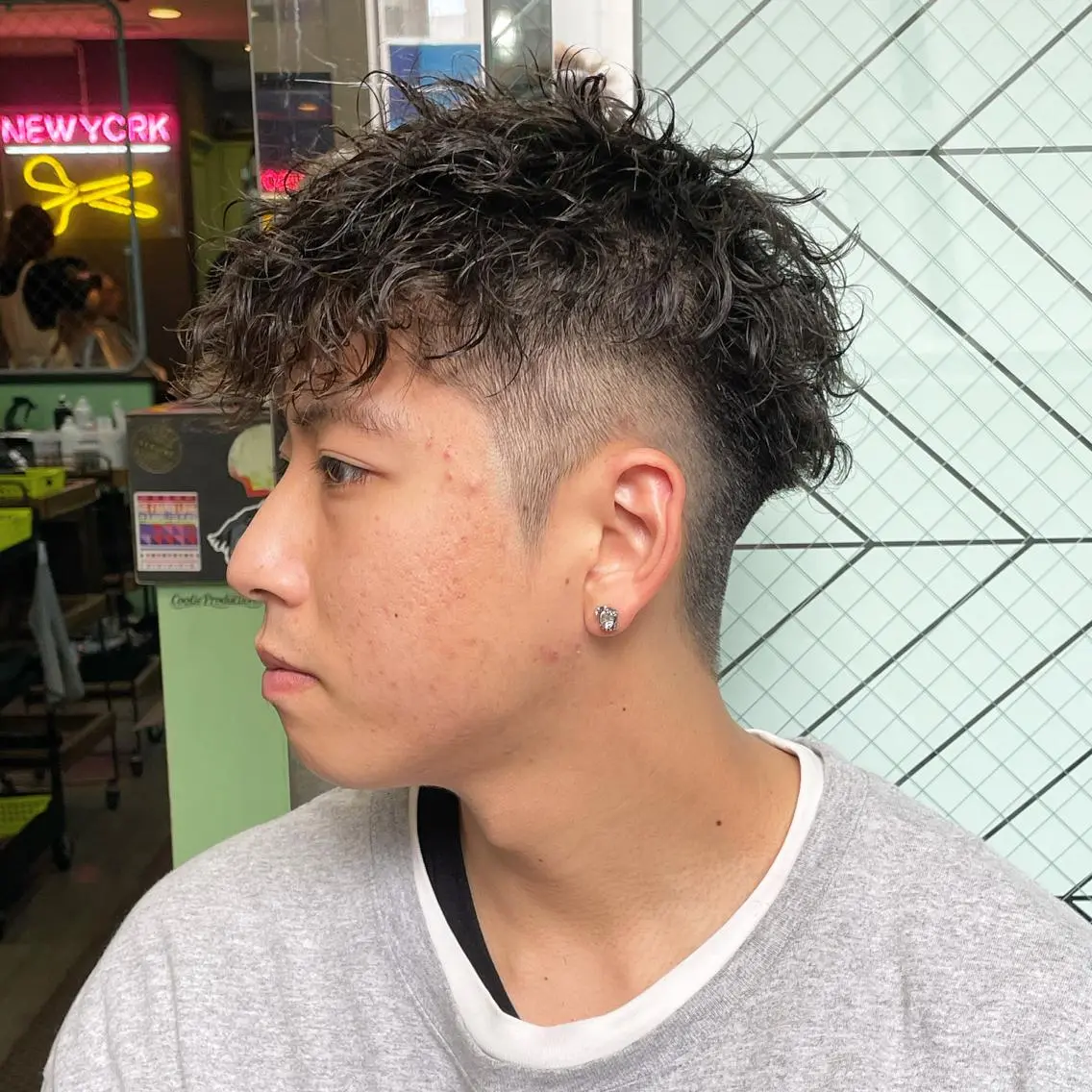 パーマ メンズ メンズパーマ 渋谷/フェード/ 國分 翔のヘアスタイル