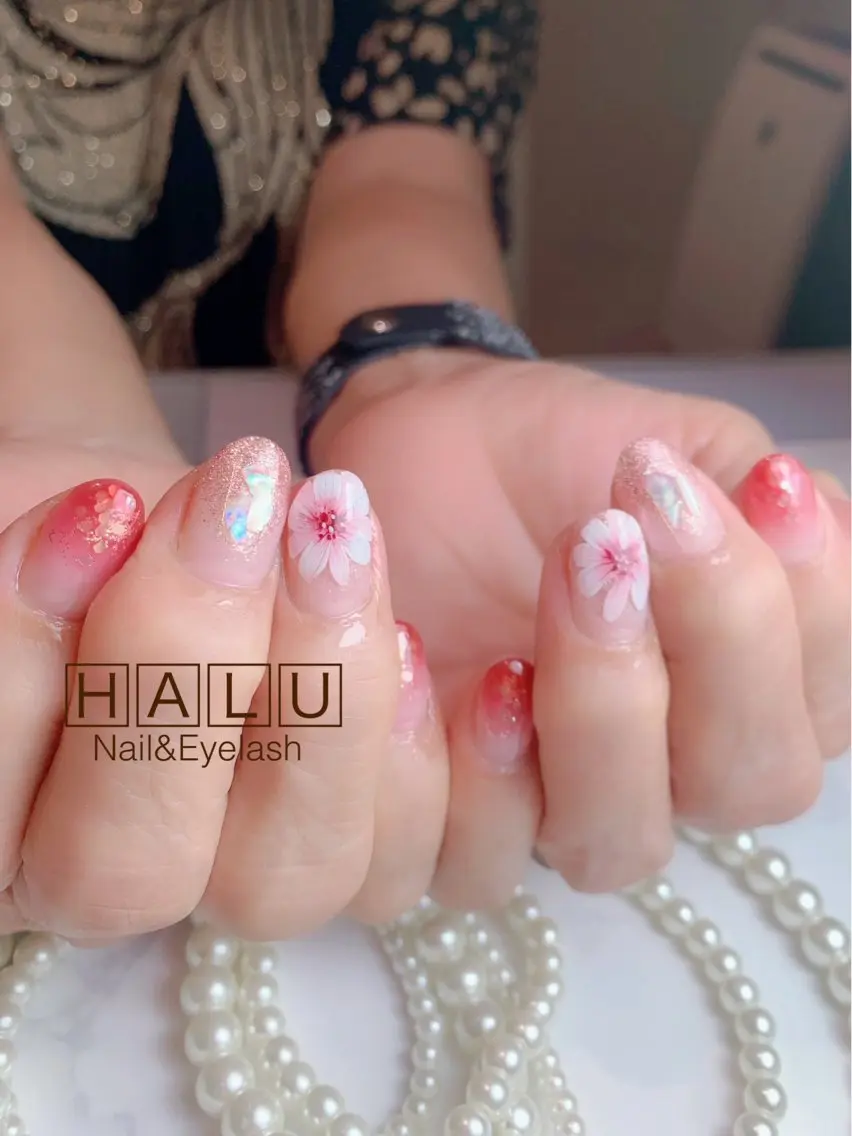 ネイル ラメ(グリッター) HALU ハルのネイルデザイン