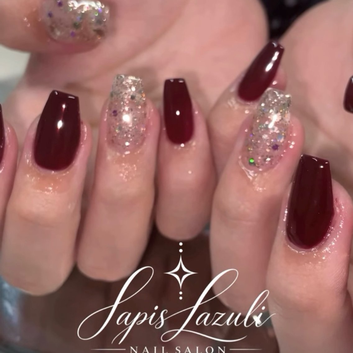 ネイル ハンドネイル 💎ラピスラズリ RIONAのネイルデザイン