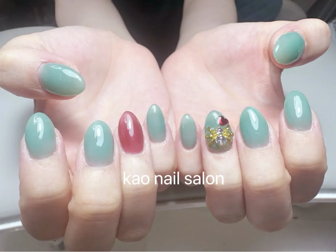 ネイル ハンドネイル kao nail マグネット/長さだしのネイルデザイン
