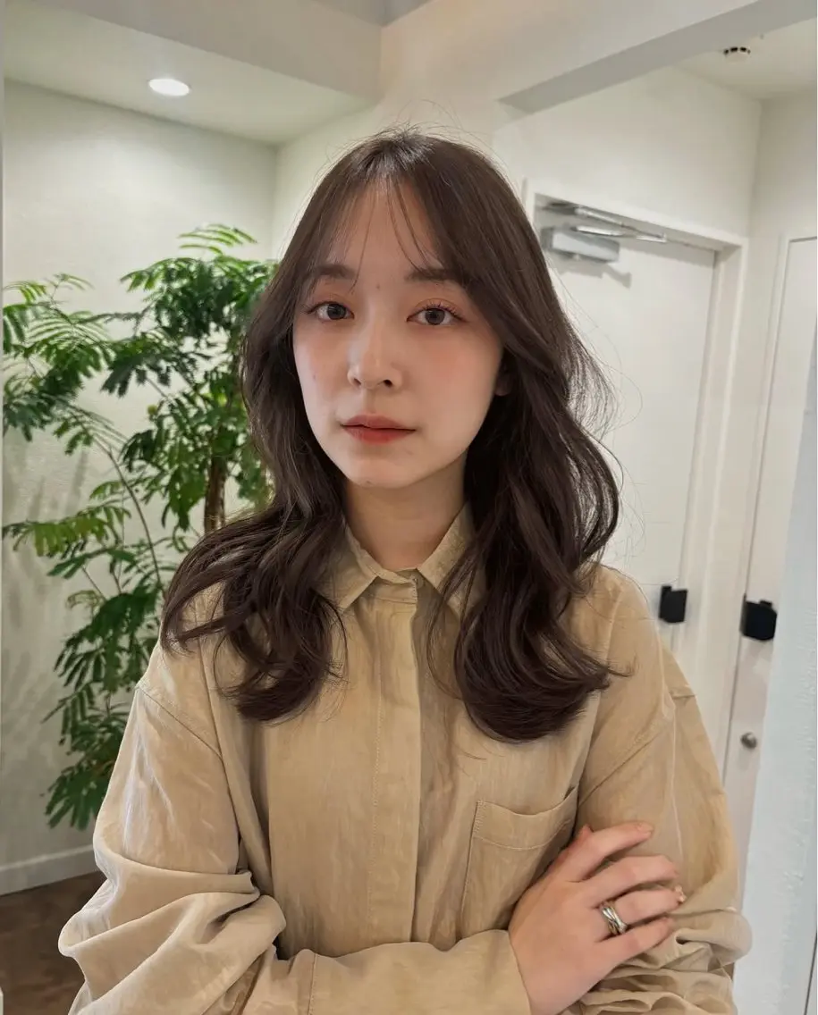 セミロング パーマ セミロングパーマ デジタルパーマ ミディアムヘア Chifumiのヘアスタイル