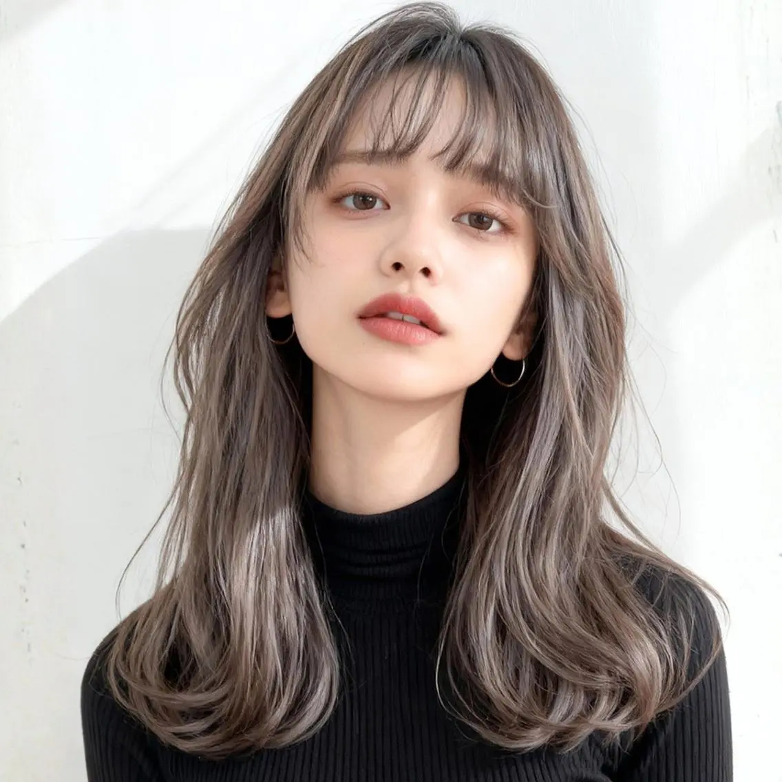 カラー セミロング SOURCE枚方🫧 透明感カラー/ケアのヘアスタイル