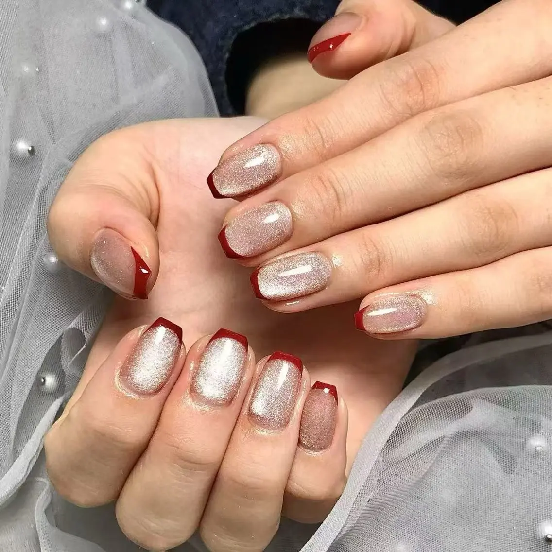 【✨ハンド・ジェルネイル✨】🧲マグネットワンカラー🧲(ジェルオフ付き)長さ出し+¥2,000(10本)の写真