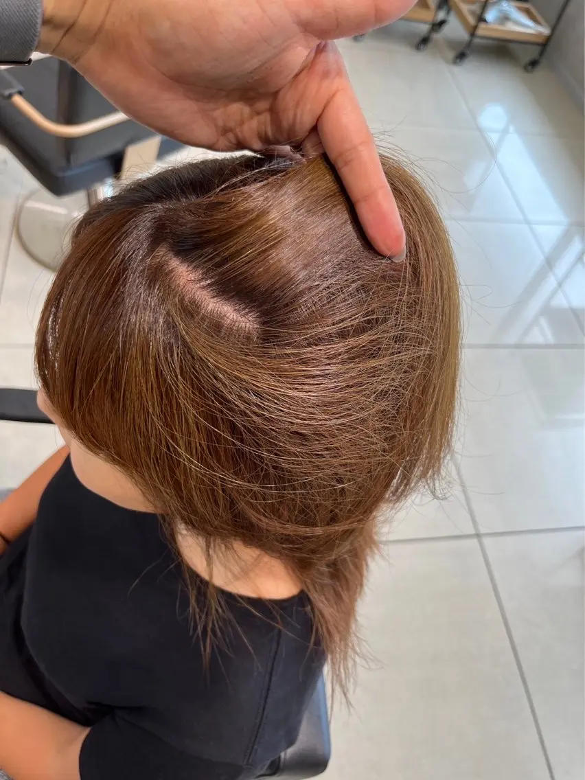 セミロング カラー 透明感カラー ハイライトカラー ハイライト 【持ちが良い!メンズ パーマ】田中颯汰のヘアスタイル