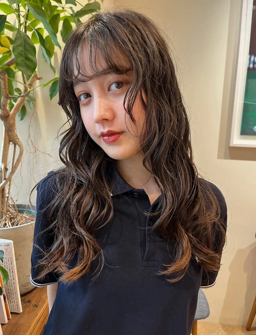 ロング 大山杏奈/ショート ボブ/カットモデルのヘアスタイル