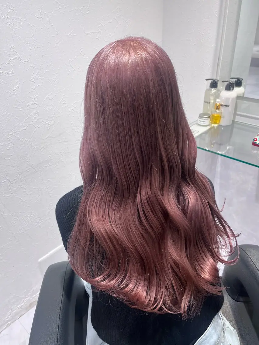 ロング カラー ヘアカラー トリートメント ヘッドスパ ヘアセット 🫧うる艶トレンド 🫧透明感カラーのヘアスタイル