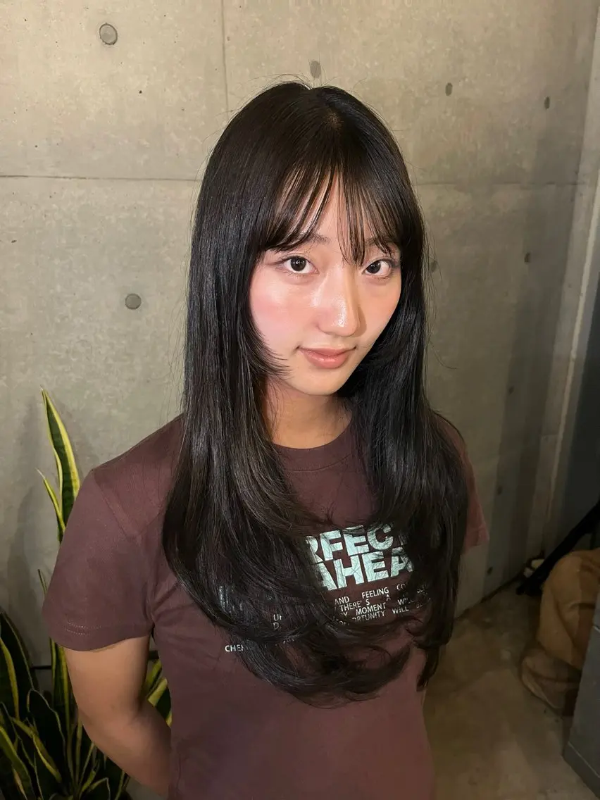 ロング カラー ヘアアレンジ ヘアカラー 佐野 りおんのヘアスタイル