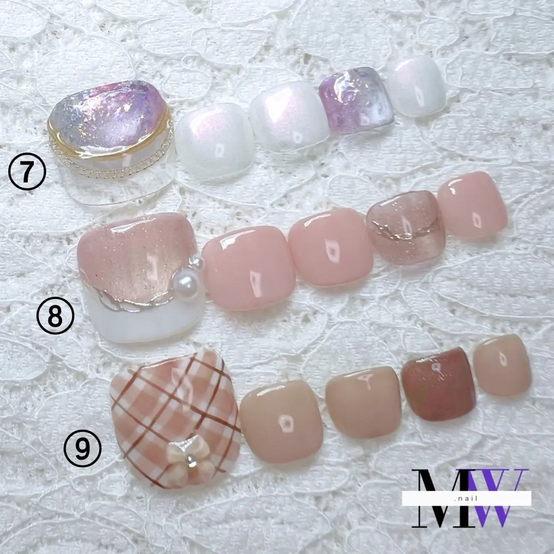 ネイル アートネイル フットネイル ジェルネイル フットネイル MW .nailのネイルデザイン