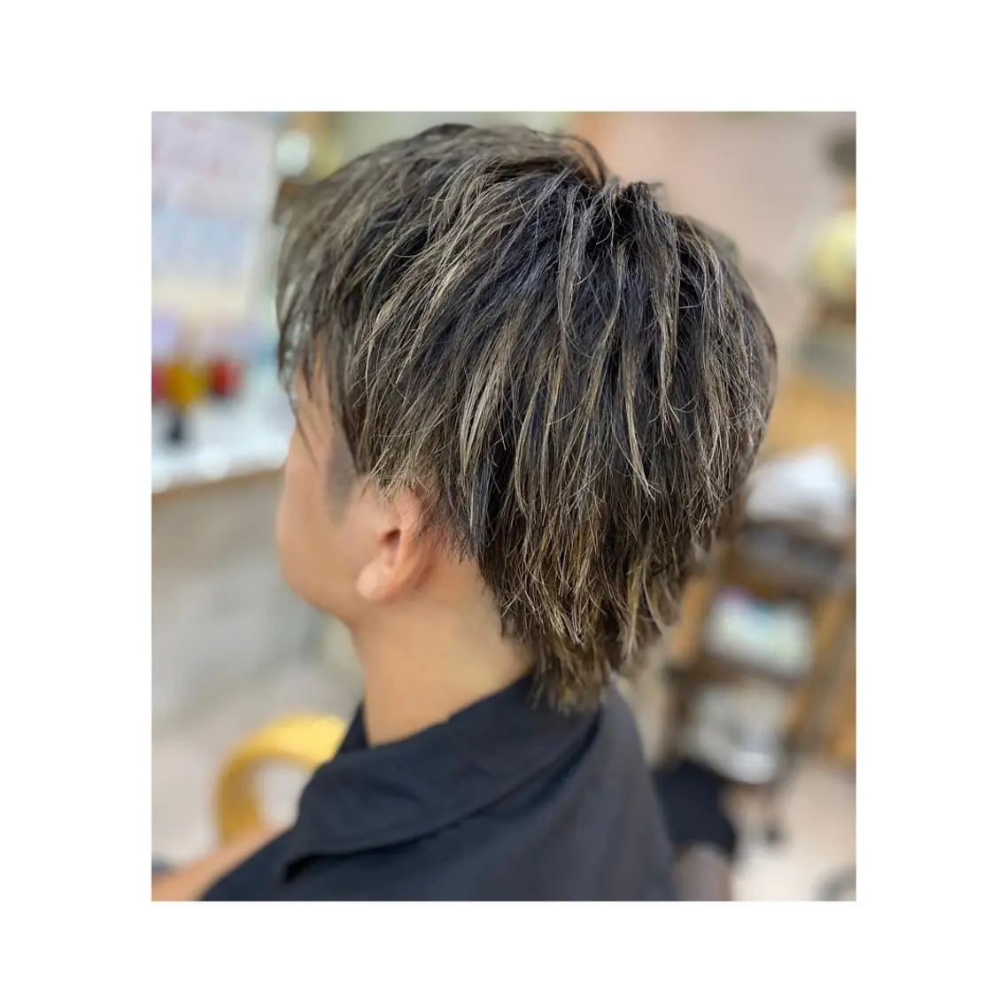 ショート カラー メンズ メンズハイライト ハイライトカラー ハイライト KR2S× 亜以加のヘアスタイル