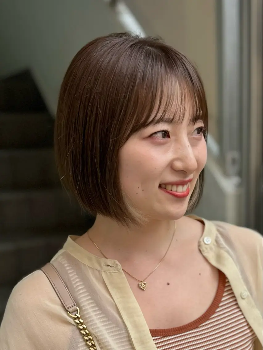 ショート カラー レイヤーカット 鈴木駿介のヘアスタイル