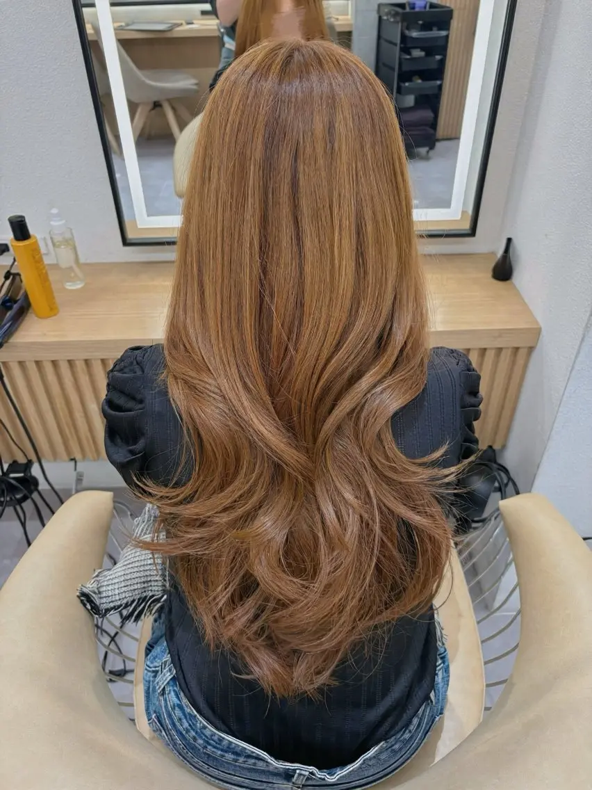 ロング カラー カット ヘアカラー レイヤー🍀ボブ 浦和🍓YUIのヘアスタイル