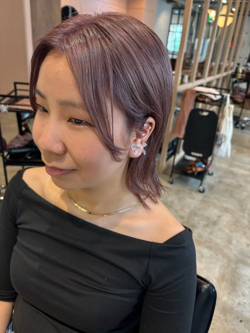 ミディアム カラー カット ヘアカラー トリートメント Hayashi Shioriのヘアスタイル