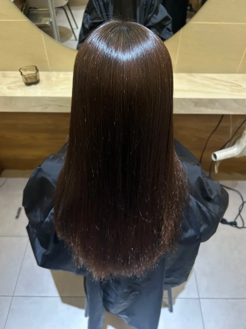 ミディアム 縮毛矯正 カラーモデル募集 / sakiのヘアスタイル