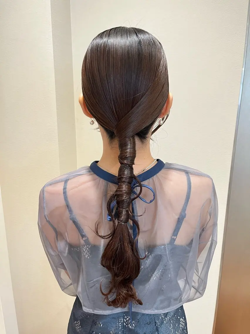 ロング ヘアアレンジ ヘアセット サソウ ユリエ🥥のヘアスタイル