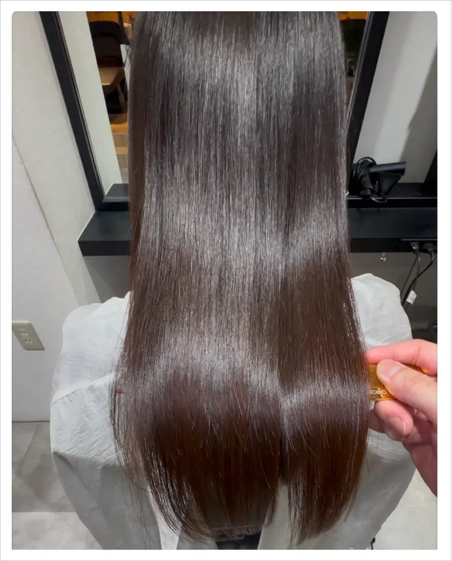 ロング 髪質改善 縮毛矯正 トリートメント 酸熱トリートメント 💎ReFaで作る 髪質改善💎のヘアスタイル