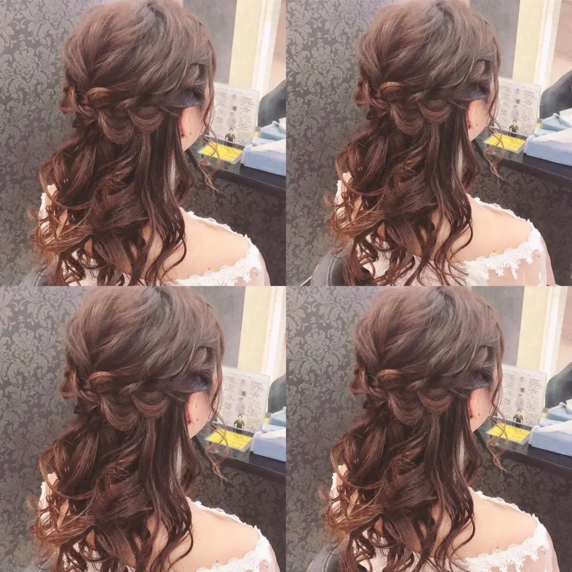 セミロング ヘアアレンジ ハーフアップ ヘアセット 🌷MAYU 🌷のヘアスタイル