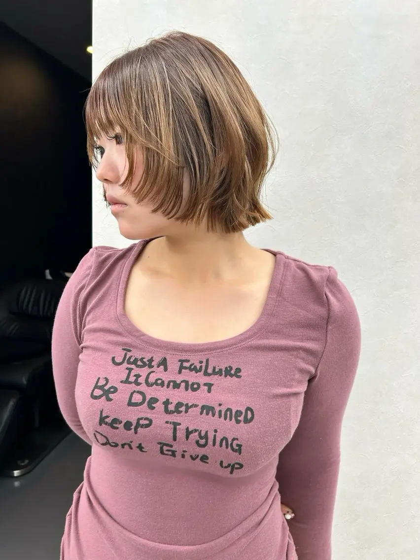 ショート ボブレイヤー ボブ レイヤーカット カット ナカジマ ナナのヘアスタイル