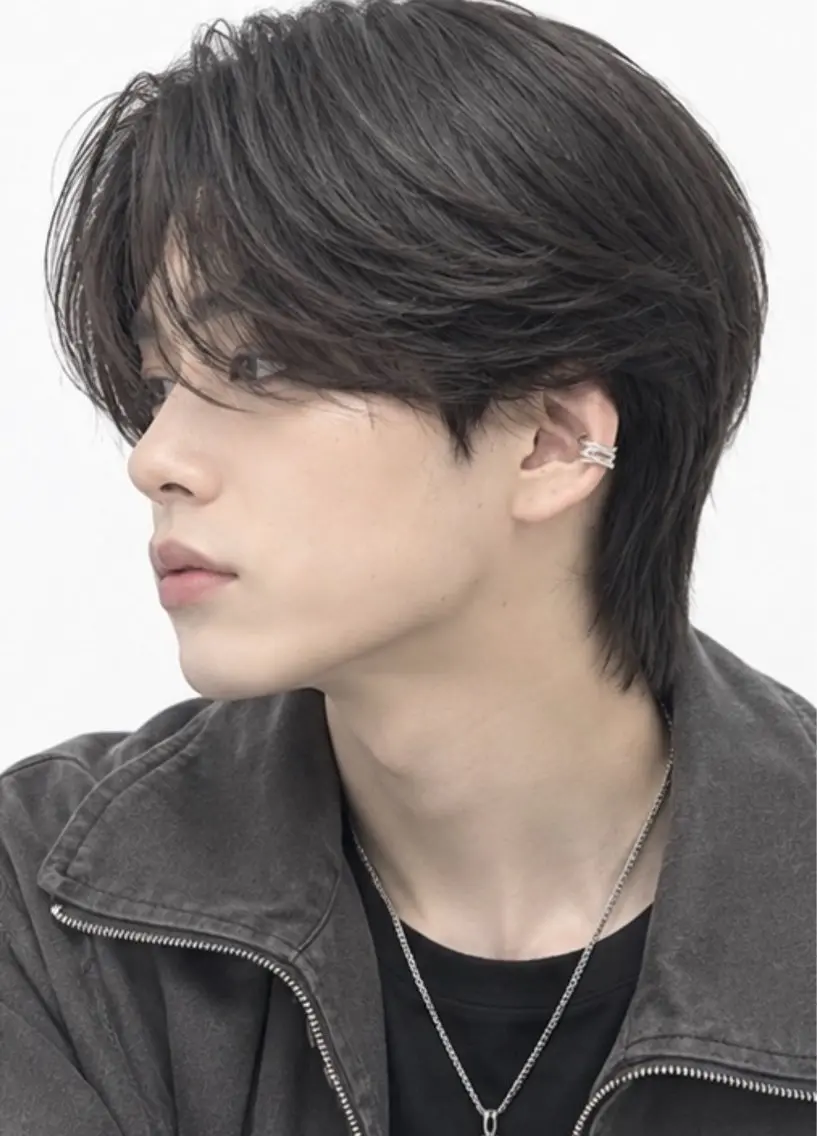 メンズ センターパート カルマパーマ メンズ韓国風 メンズパーマ カット ダメージレス美容師 🌱水島侑理のヘアスタイル