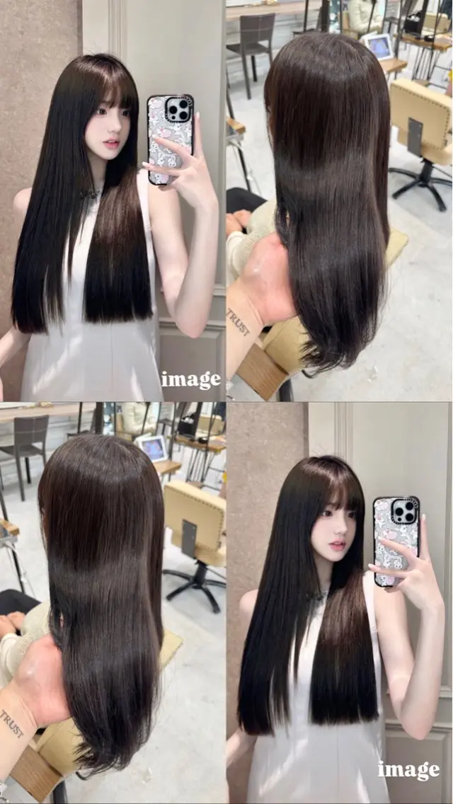 ロング カラー ブリーチなしwカラー /艶カラー/oukaのヘアスタイル