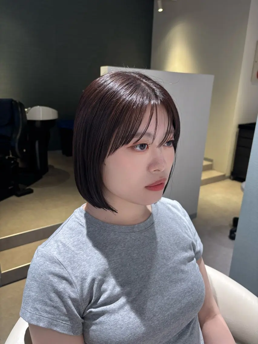 ショート カラー ブラウンカラー ボブ 顔周りカット カット ヘアカラー 🌸SAORI ショート/カラー🌸のヘアスタイル