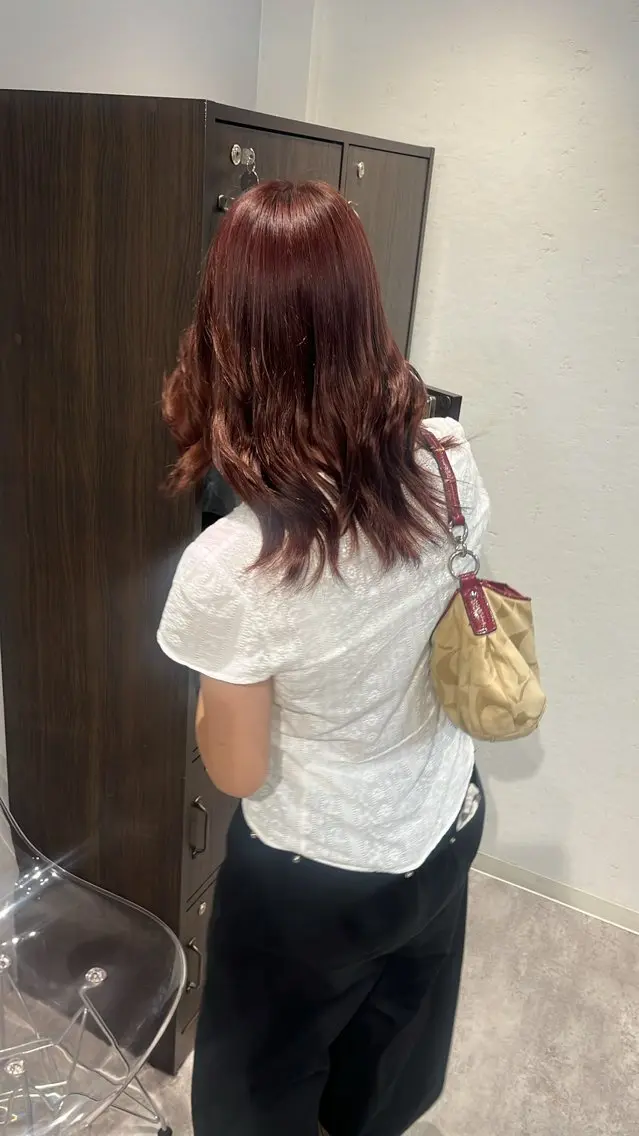 セミロング ヘアアレンジ 愛されカラー🩷 はるなのヘアスタイル