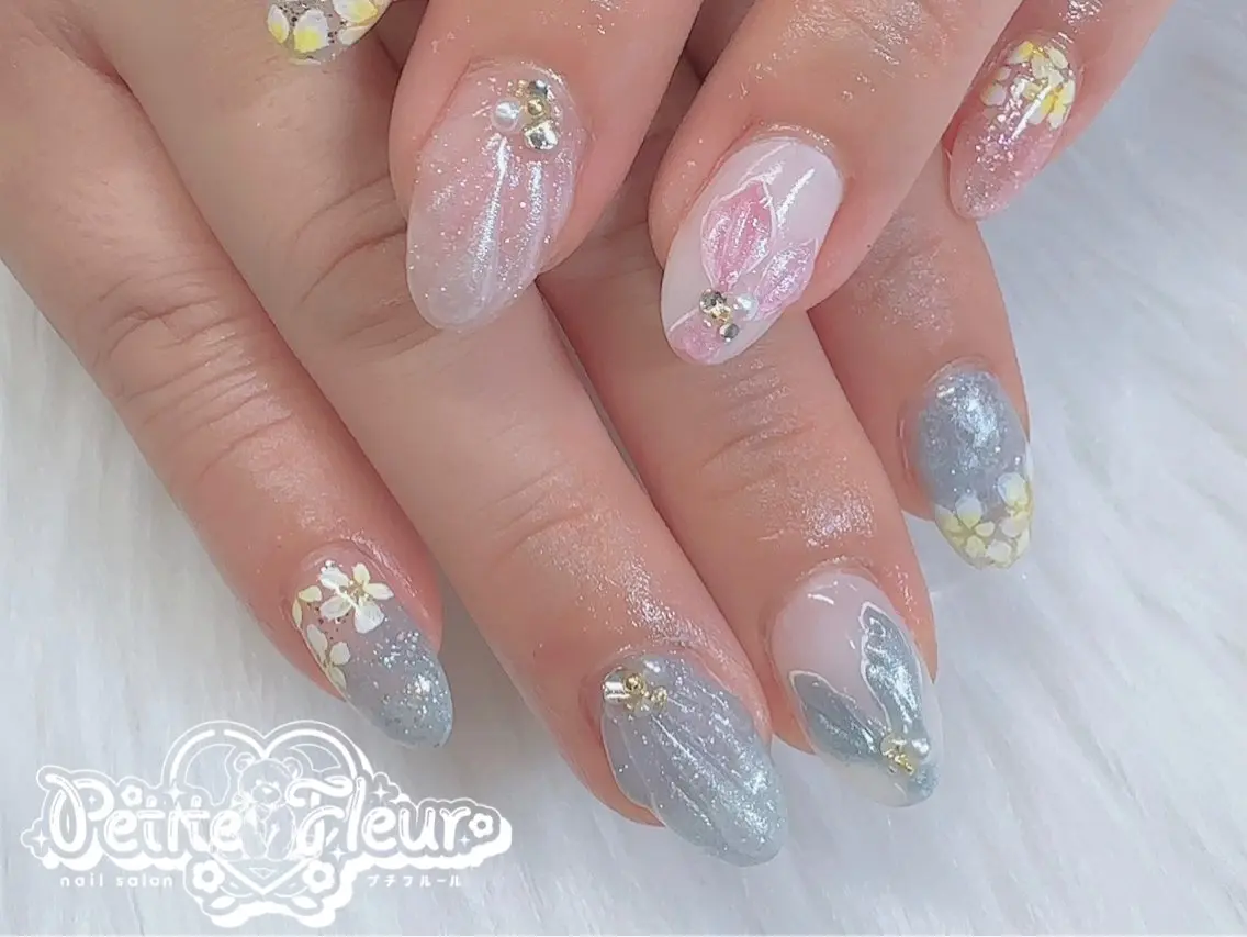 ネイル ハンドネイル ❁⃘*。Petite fleur❁⃘*りさのネイルデザイン
