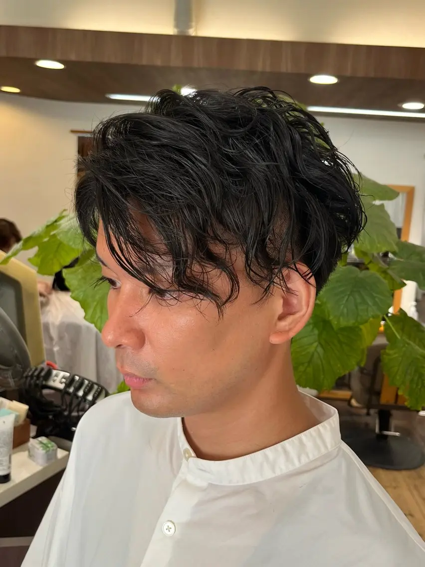 【パーマ🕺✨】メンズカット+パーマ+眉カット【ツイスト、スパイラル系は+1500円】の写真