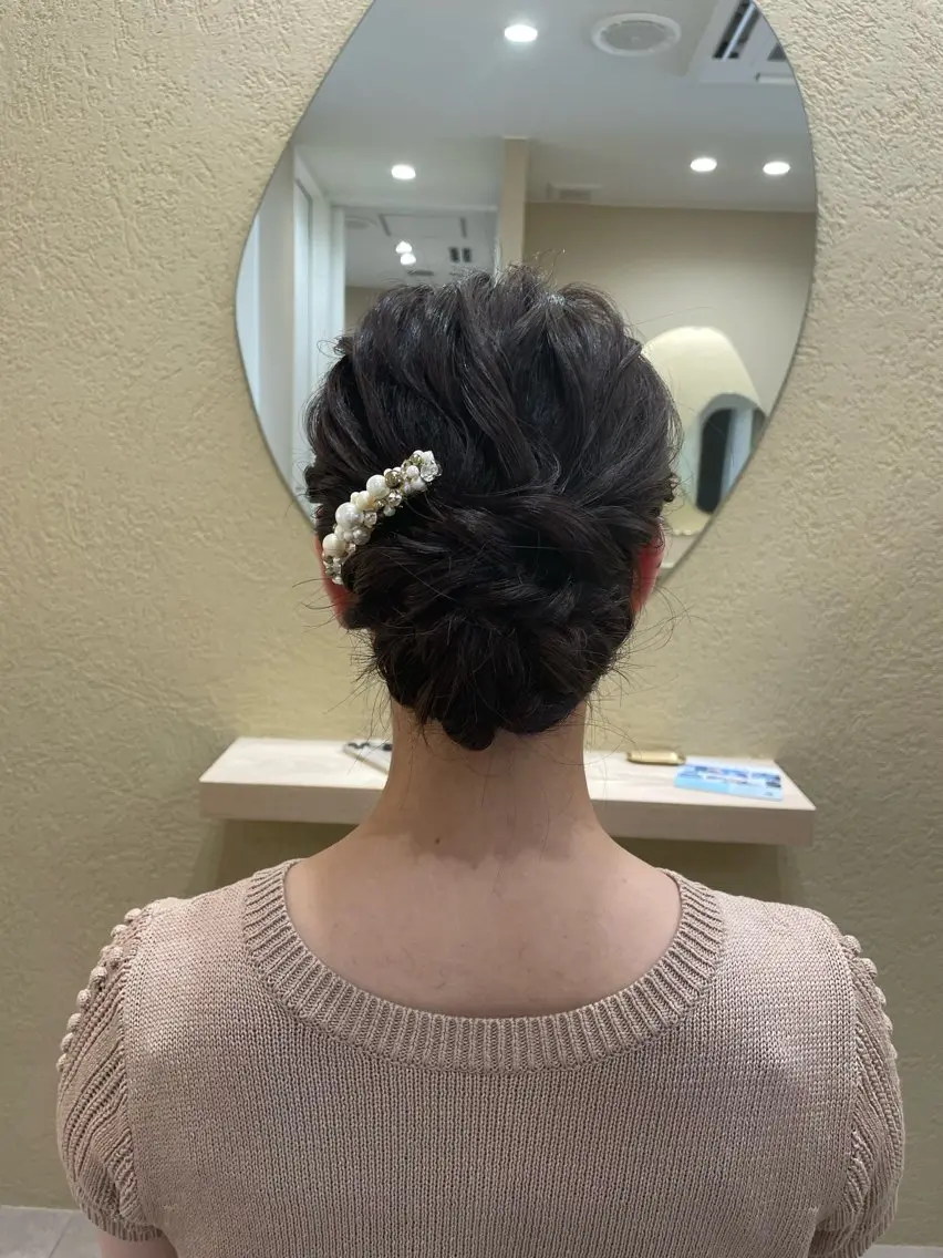 ロング ヘアアレンジ ヘアセット ユ ミのヘアスタイル