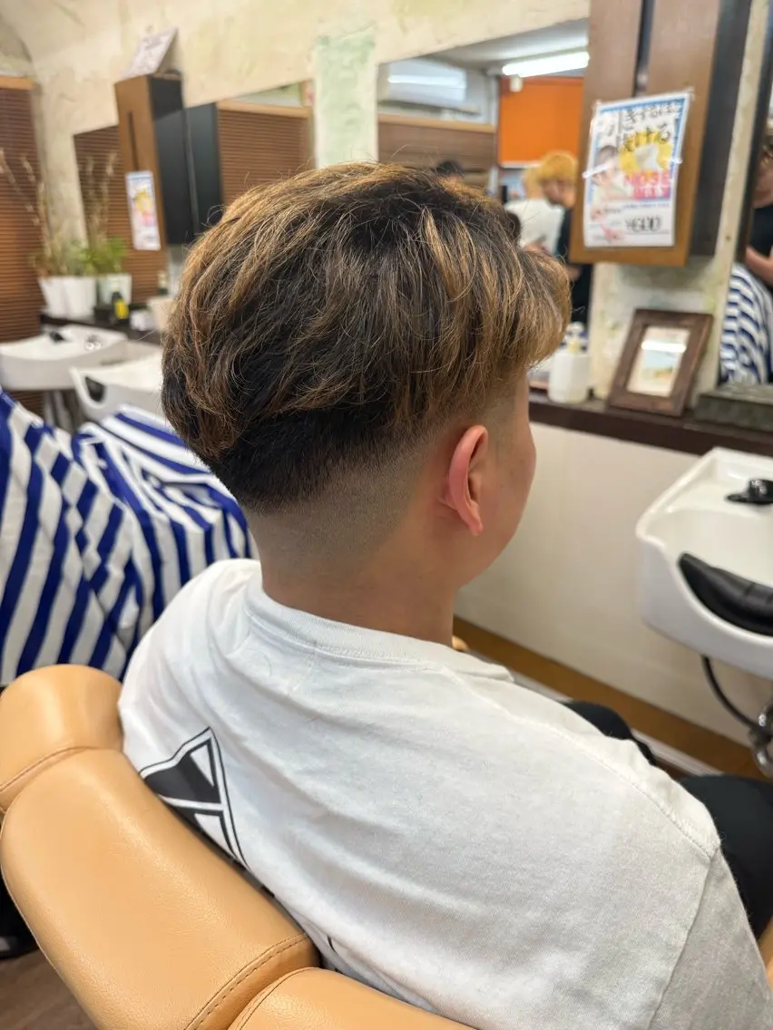 ショート メンズ フェードカット フルハタヒロト 六本木理容師のヘアスタイル