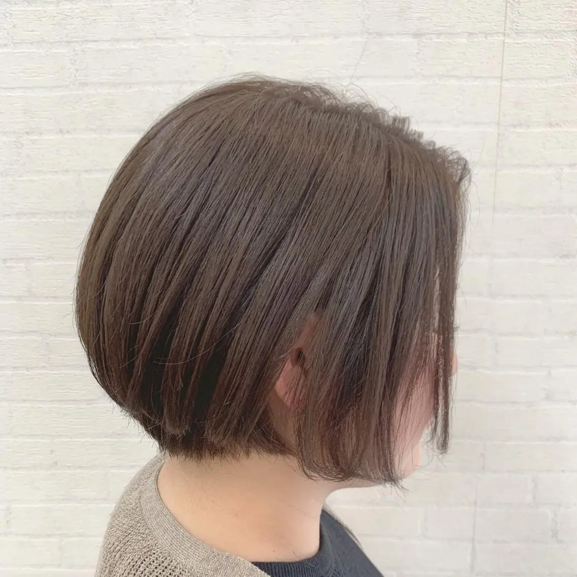 ショート 切りっぱなしボブ 前下がりボブ ショートボブ ハンサムショート ボブ カット ヘアカラー トリートメント 初めてのショート お任せください✂️のヘアスタイル