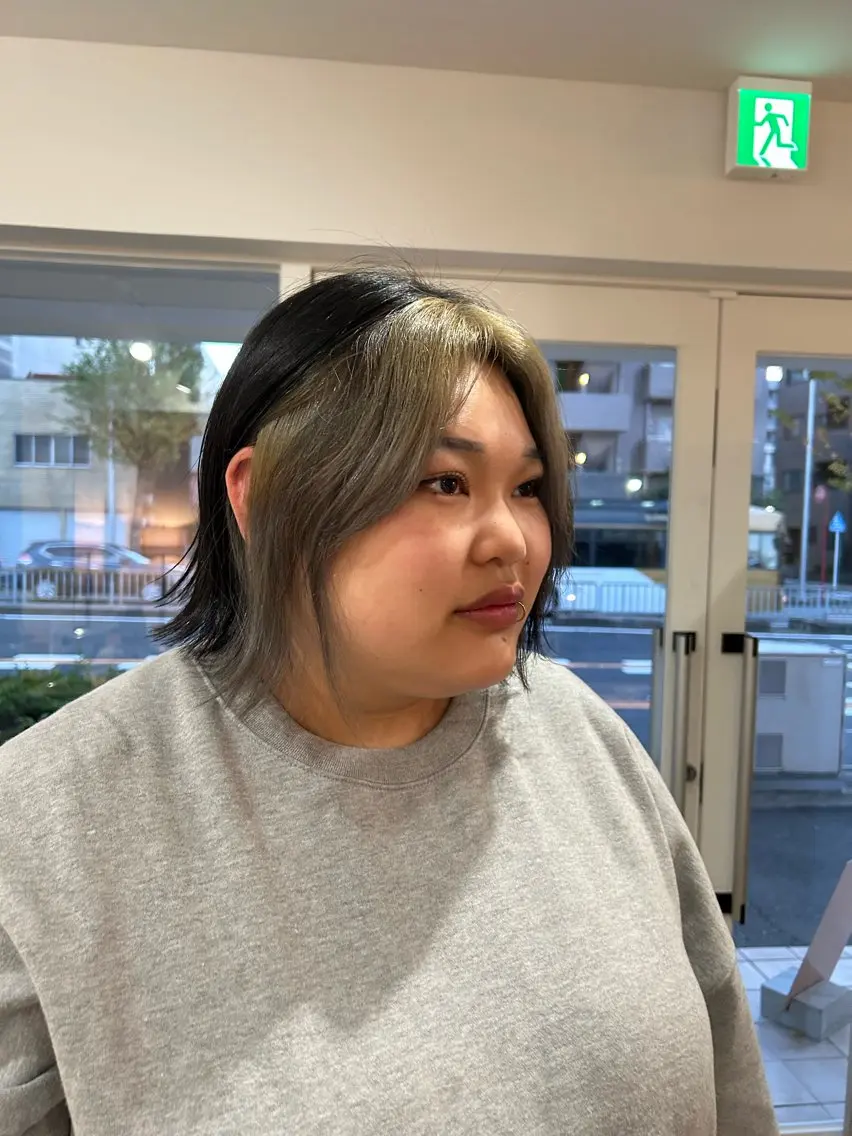 ミディアム カラー 櫻井園子🌸 縮毛矯正のヘアスタイル