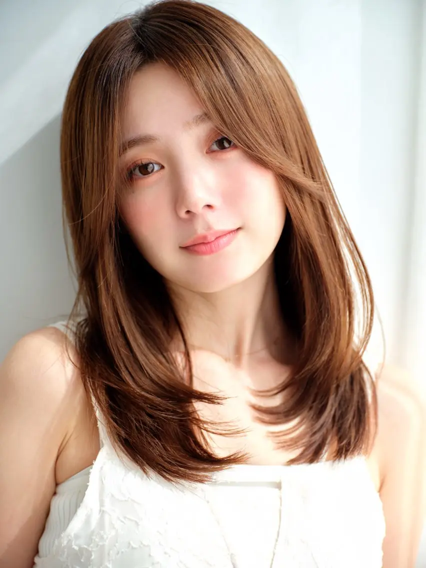 セミロング manarino マナリノバイリトルのヘアスタイル