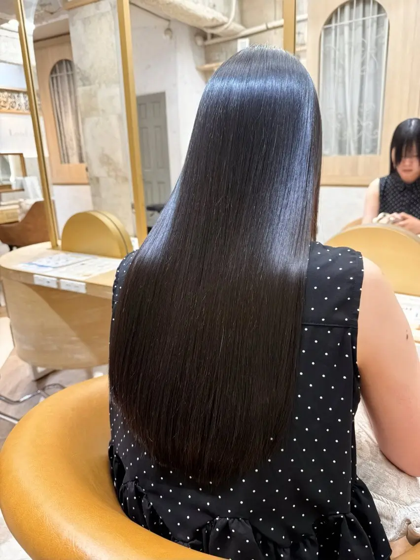 ロング カット 縮毛矯正 トリートメント 大田哲也/レイヤー/ 縮毛矯正/Wカラーのヘアスタイル