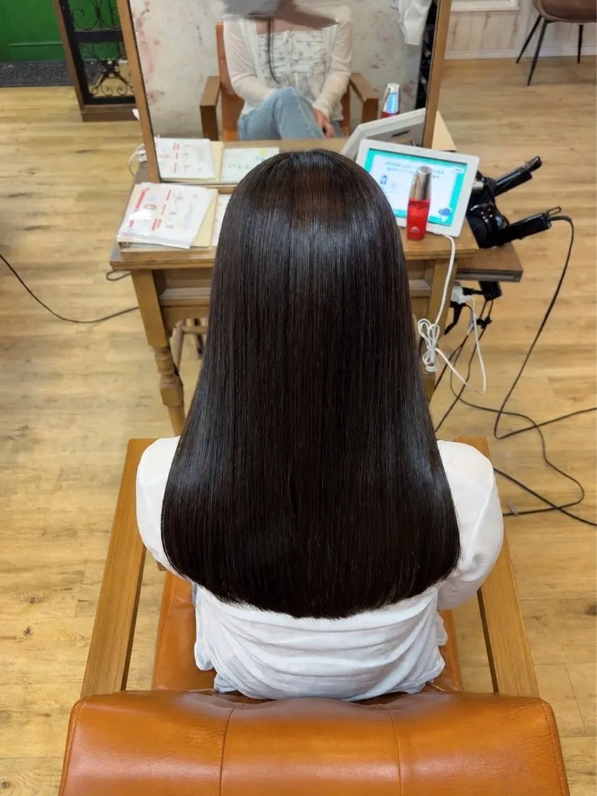ロング カット 縮毛矯正 トリートメント ✨縮毛矯正✨艶髪✨️ 髪質改善✨大宮✨️のヘアスタイル