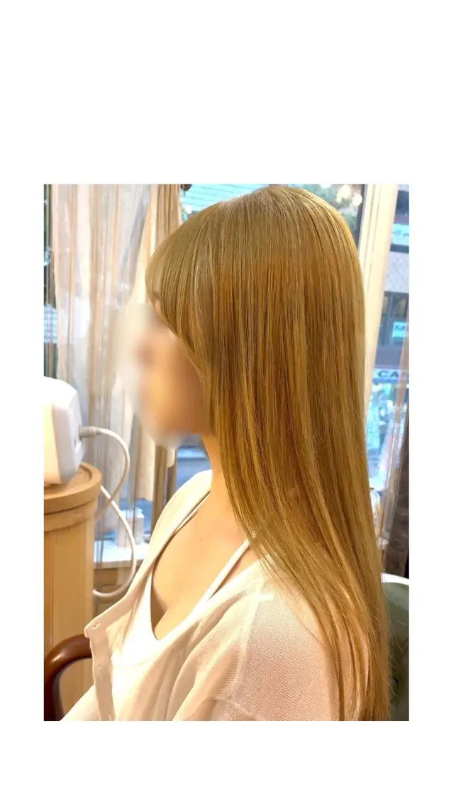 ロング アッシュ 縮毛矯正 トリートメント ヘアカラー トリートメント ❤︎大人シック ベージュrihoのヘアスタイル