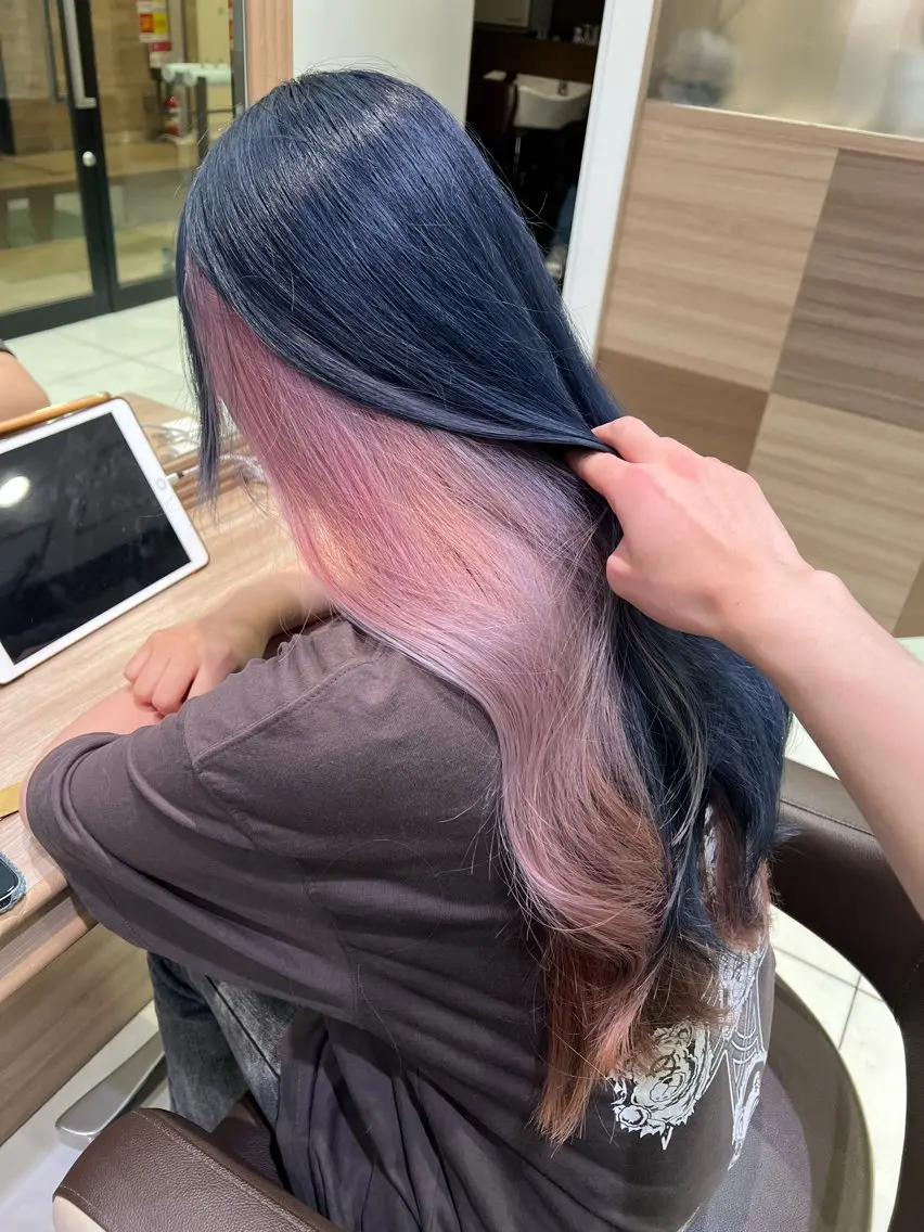 ロング カラー ヘアカラー トリートメント デザイン/ハイトーン 🐺ryuyaのヘアスタイル
