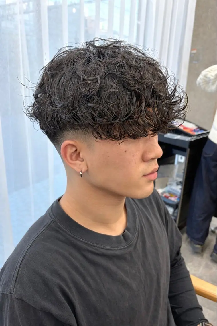 ショート パーマ メンズ ✂︎メンズ特化船橋 パーマ優希のヘアスタイル